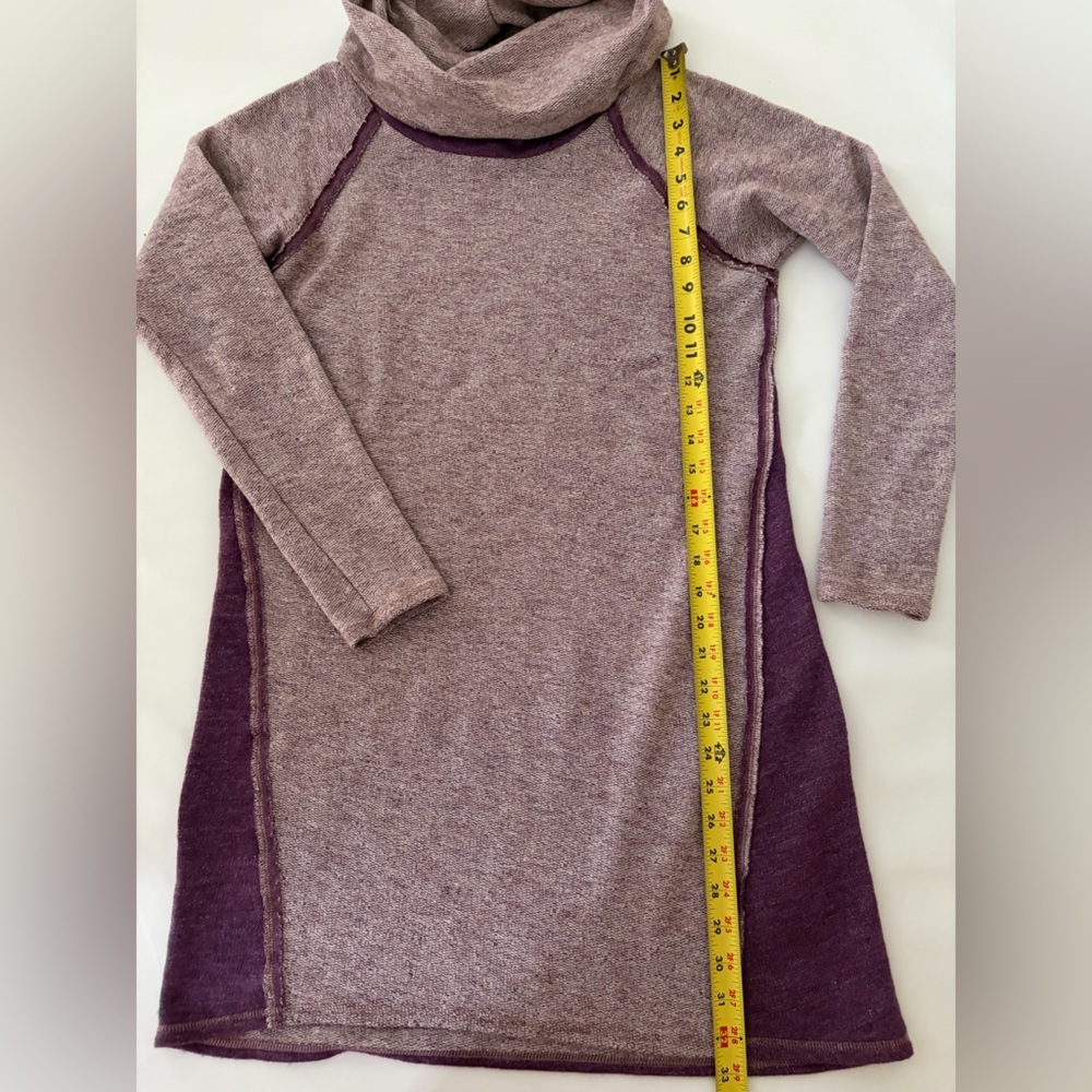 Kuhl Women’s NOVA Pullover Sweater Dress Cowl Neck Wool Blend Purple size Large - Picture 12 of 15